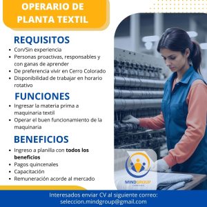 Operario De Planta Textil