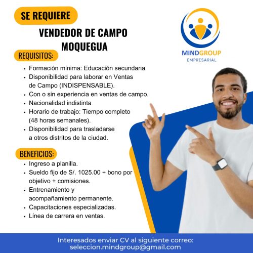 Vendedor De Campo Moquegua